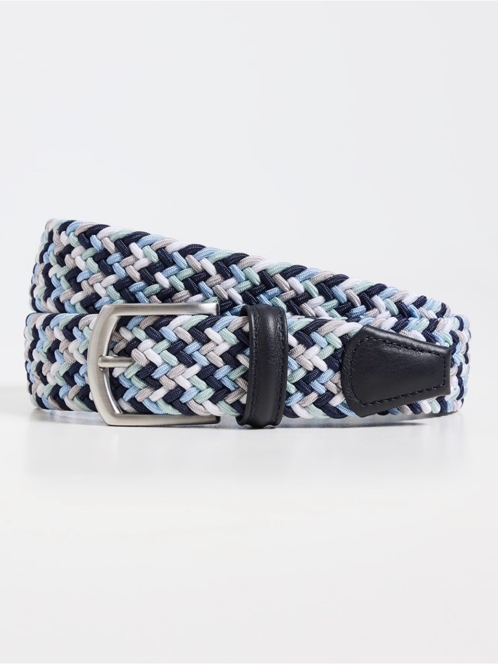 Anderson’s Nylon Woven Belt| 36/ US 32| mint,navy,powderblue,white| Golf